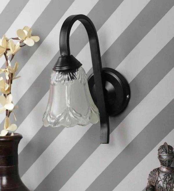 PR Prashant LED and CFL Black and White Wallchiere Wall Lamp without