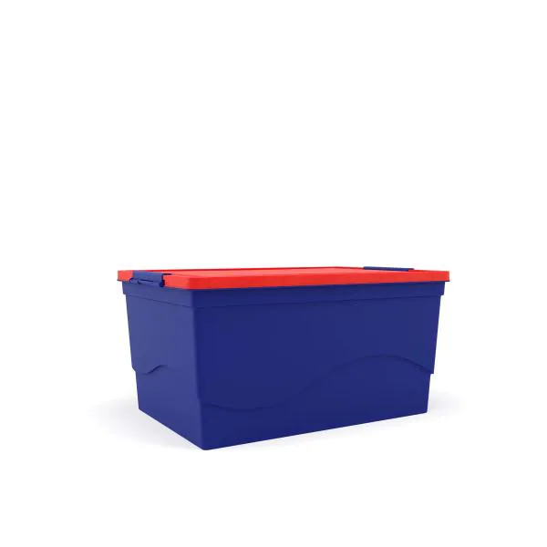 Nilkamal Storage Box 50 Ltr (Pepsi Blue/Gem Red) JioMart