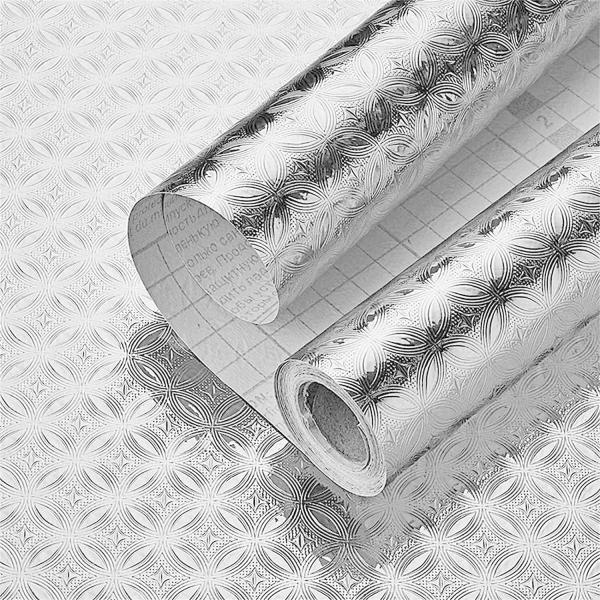 JAAMSO ROYALS Silver Colour Small Square Design Vinyl Oil Proof Rust