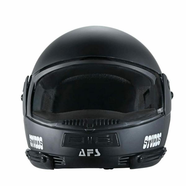 Studds Ninja Pastel Plain Flip Up Full Face Helmet (Matt Black, XL
