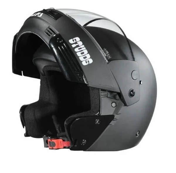 Studds Ninja Pastel Plain Flip Up Full Face Helmet (Matt Black, XL