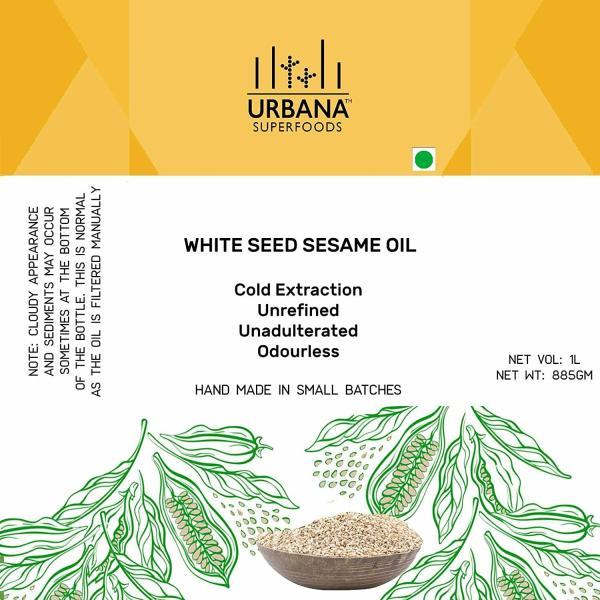 Urbana Superfoods Cold Pressed Additive Free Odourless White Seed
