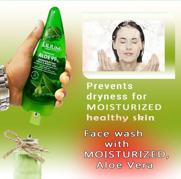 Lilium Regenerating Aloe Vera Face And Body Gel, 360 Ml (Pack Of 3