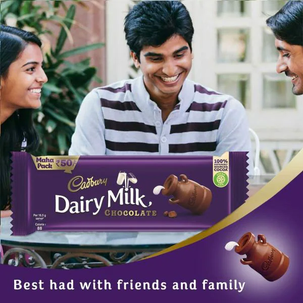 Cadbury Dairy Milk Chocolate Bar, 55g Maha Pack (Pack of 15) JioMart