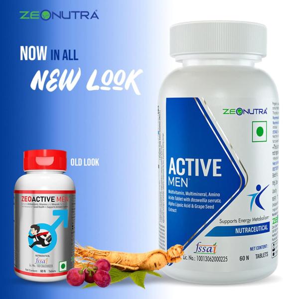 ZEON Active Men Multivitamin Multiminerals Tablets 60 Tablets JioMart