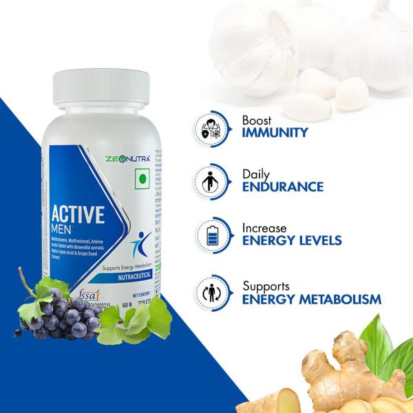 ZEON Active Men Multivitamin Multiminerals Tablets 60 Tablets JioMart