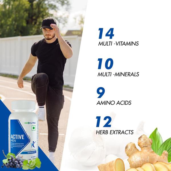 ZEON Active Men Multivitamin Multiminerals Tablets 60 Tablets JioMart