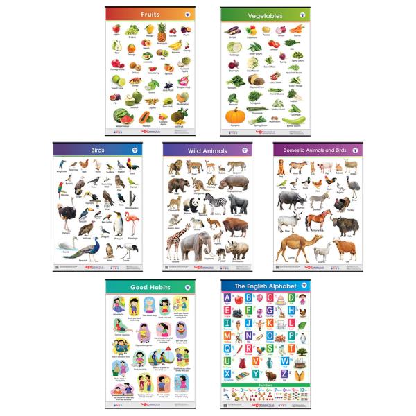 Target Publications Educational Charts for Kids 2-7 yrs (Set of 7) - JioMart