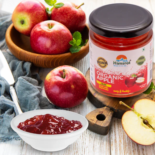 Himsrot Organic Apple Fruit Jam Real Fruit Jam For Bread Healthy