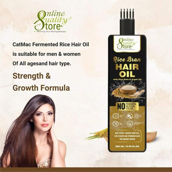 Online Quality Store Rice Hair Oil - 200ml, with Rice Bran & Argan Oil for  hair growth Booster - JioMart