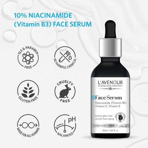 L'avenour 10 Niacinamide Face Serum for Acne Prone Skin & Instant Glow