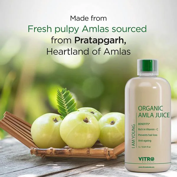 VITRO Organic Amla Juice With Pulp 1L| Indian Gooseberry Juice With  Ayurvedic Herbs | Immunity Boosters | Powerful Antioxidant | Good for  Digestive Health, Skin & Hair Health | No Added Sugar - JioMart