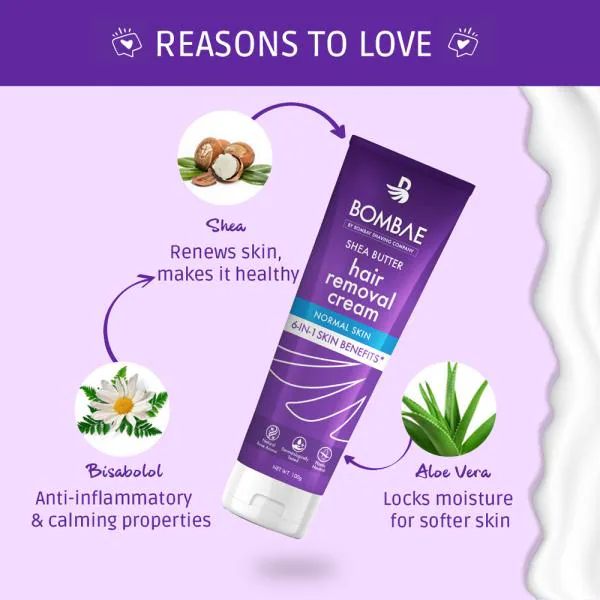 Bombae Shea Butter Hair Removal Cream, 100g JioMart