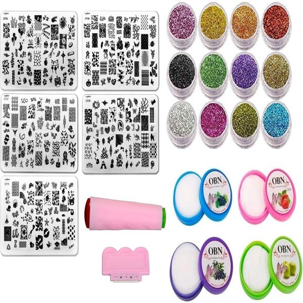 Royalkart CF07 Nail Art Stamping Kit Jumbo Image Plate With Double