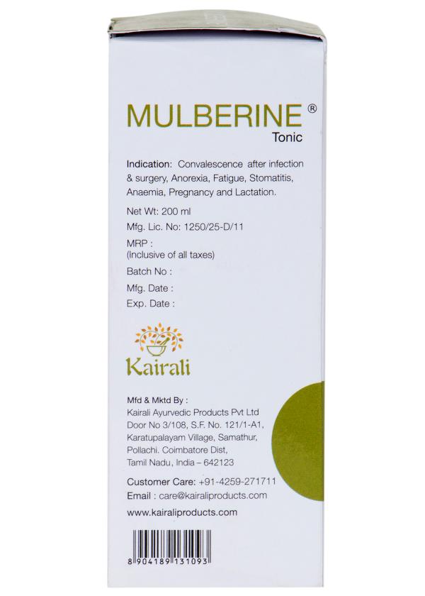 Kairali Mulberine Tonic Ayurvedic Health Tonic for General Weakness