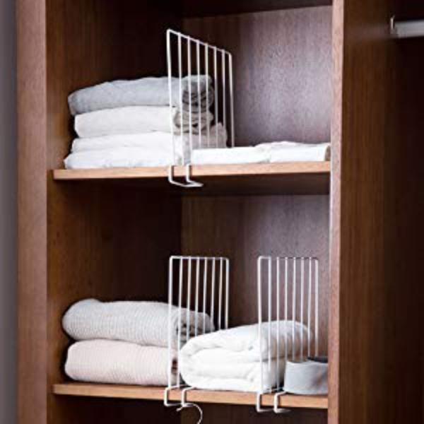 Inditradition Wardrobe Shelf Divider, Cloth Organizer Wardrobe Closet
