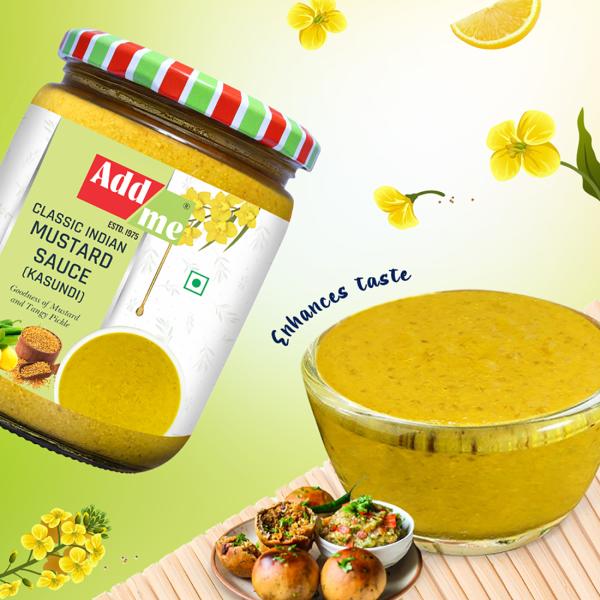 Add me Classic Indian Mustard Sauce Chutney bengal Kasundi 500G with