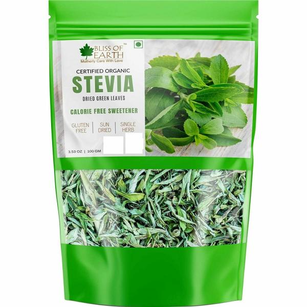 Bliss of Earth Organic Stevia Leaves Dried, Natural & Sugarfree, Best