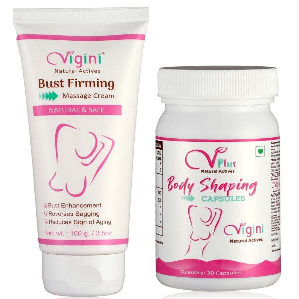 Vigini Breast Enlargement Enhancement Bust Firming Tightening Oil Cream and Body Shaping Capsule