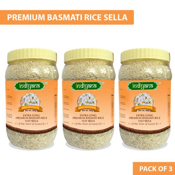 Indiyana XXL Long Grain Premium Basmati Sella Rice Low GI, Ideal for