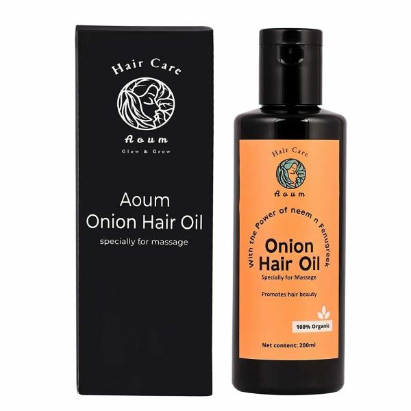 Aoum onion hair oil with Neem & Fenugreek | Natural and Herbal | for  complete Hair restoration | specially for massage 200 ml - JioMart