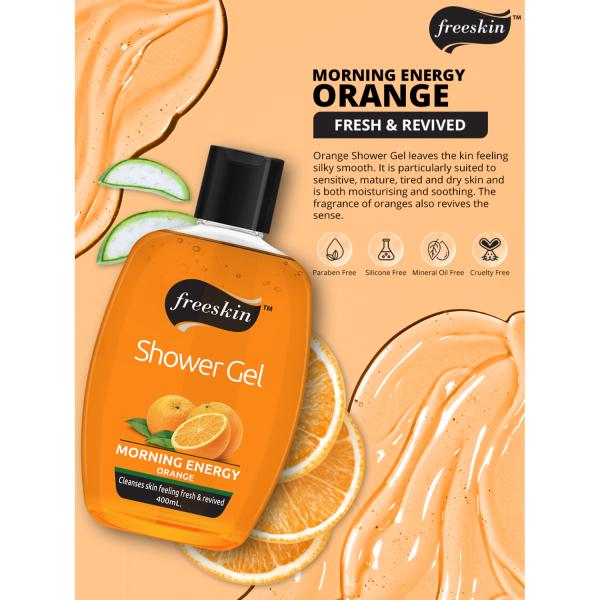 Freeskin Orange Shower Gel, 400ml JioMart