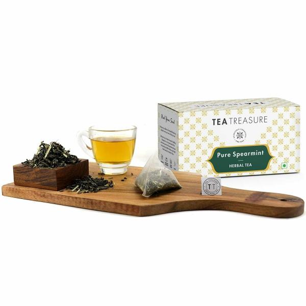 Tea Treasure Spearmint Herbal Infusion, Antioxidants Rich Refreshing