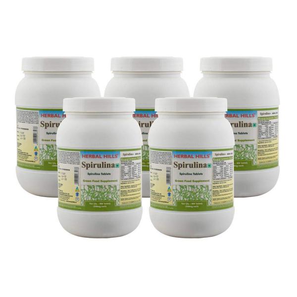 Herbal Hills Spirulina 900 Tablets (Pack of 5) JioMart