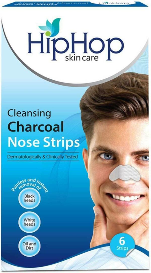 Hip Hop Charcoal Nose Strips Men Blackhead Remover Strips 6 gm 6 Pcs JioMart