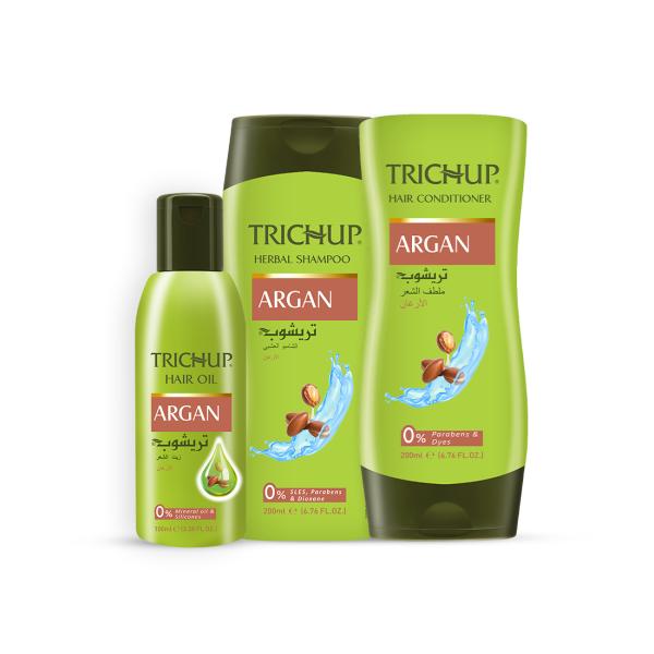 Trichup Argan Hair Care Kit For Soft, Shiny & Bouncy Hair - Oil, Shampoo &  Conditioner - JioMart