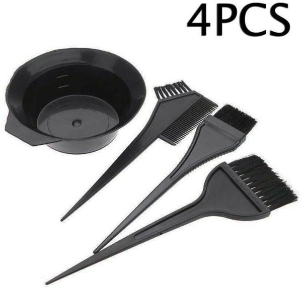 Xester Black Hair Color Comb Hair Dye Bowl And Brush Set Dye Brush And
