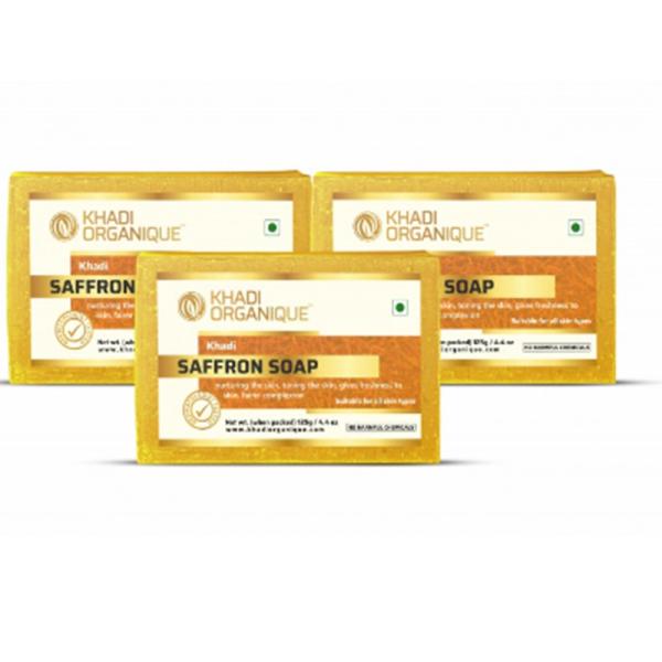 KHADI ORGANIQUE SAFFRON SOAP (Pack of 3) JioMart