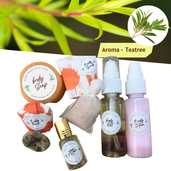 Ekoham TEA TREE ESSENTIAL OIL Skin Care Combo KitBody Polishing