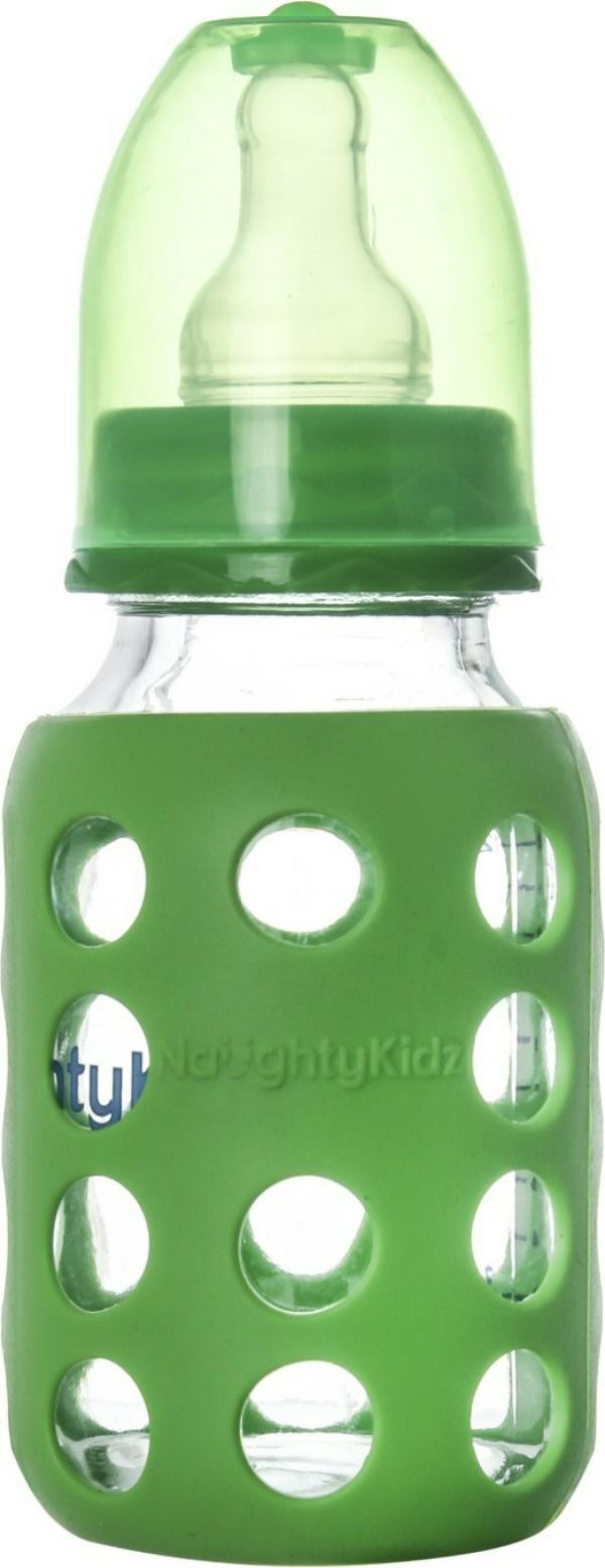 Naughty Kidz Green Baby Feeding Bottle with 2 Ultra Soft Nipple and 1