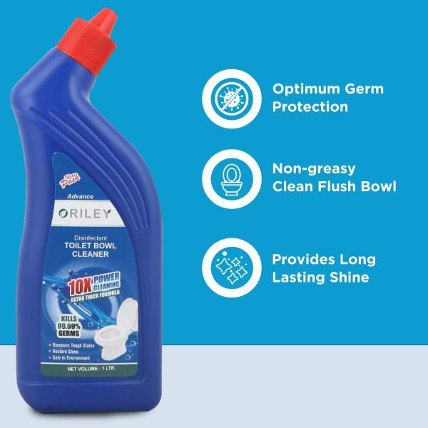 ORILEY Disinfectant Toilet Bowl Cleaner Extra Thick Formula with 10X