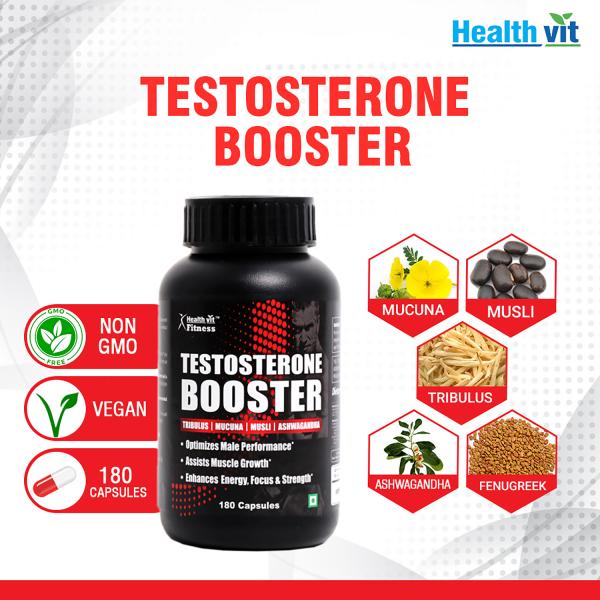 Healthvit Fitness Testosterone Booster Supplement and Boost Men Muscle