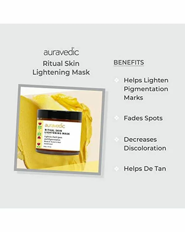Auravedic Detan Face Mask Cream Combination Skin Lightening Sandalwood