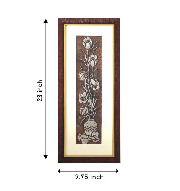 Shree Kala Buds And Blooms Embossed Aluminum Foil Wall Painting