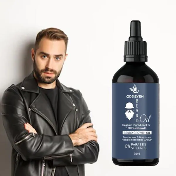 ODDEVEN Advance Beard Growth Oil For Men For Long Thick And Lustrous