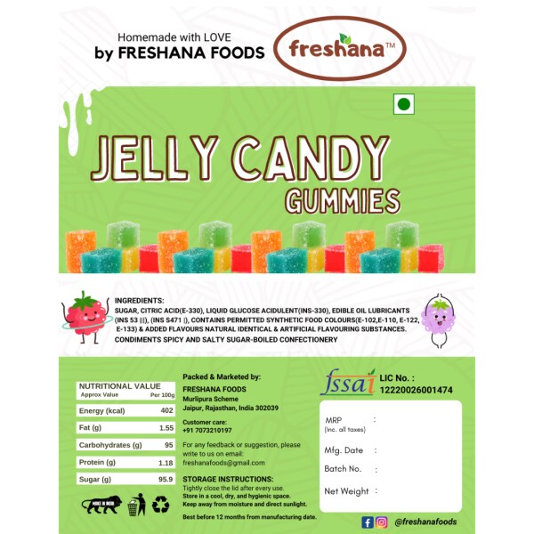 Freshana Combo of Santara Candy & Jelly Candy (200G+200G) Orange