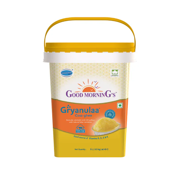 GOOD MORNING'S Gryanulaa Cow Ghee 5 Liter Bucket, Danedaar Ghee