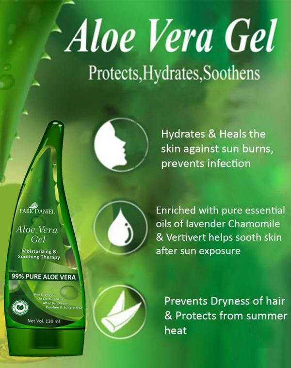 Park Daniel 99 Percent Pure Aloe Vera Gel, Face Gel Natural Ingredients Gel to Get Rid of