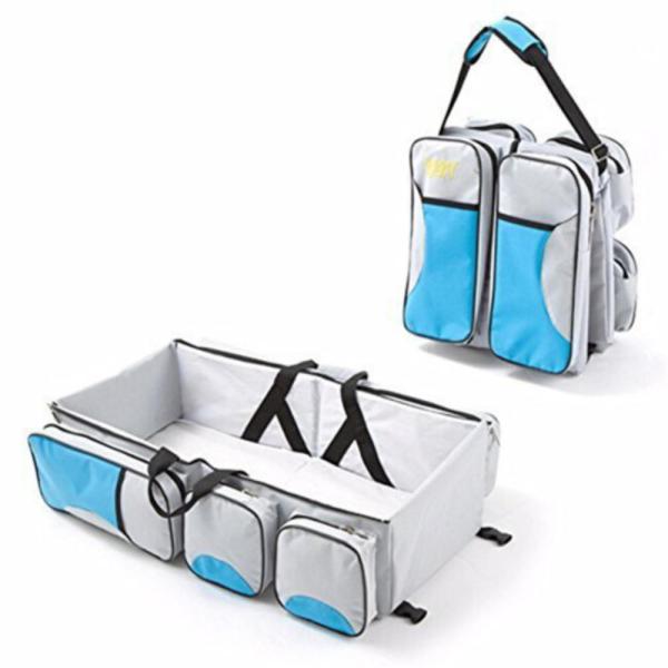 Babies Bloom Turquoise Blue Multifunctional Baby Travel Bed Cot