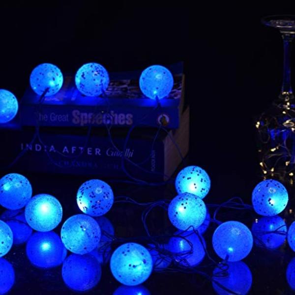 Glimmer Lightings 14 Sparkle Ball Light 4 mtr Blue, Christmas Diwali