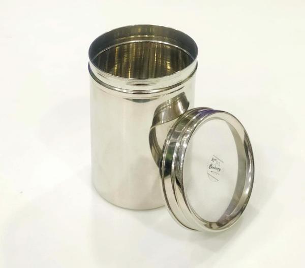 JVL Stainless Steel Vintage Clear Air Tight Canister With See Through