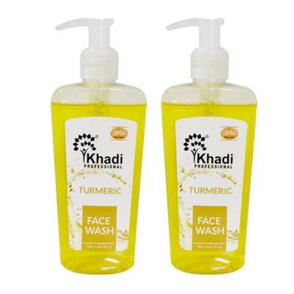 Khadi Turmeric Face Wash180 ml (Pack of 2) JioMart