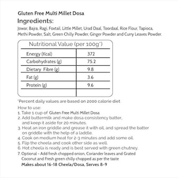 Gluten Free Multi Millet Dosa JioMart