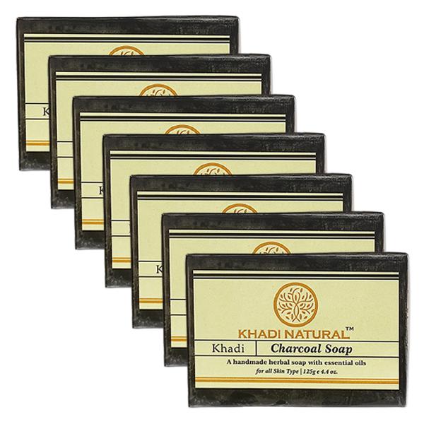 Khadi Natural Charcoal Bathing Herbal Soap With Essential Oil Pack of 7