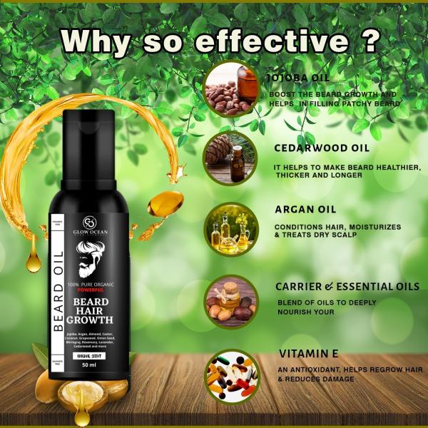 10 X Extra Powerful GlowOcean Beard Hair Growth oil 50 ML JioMart