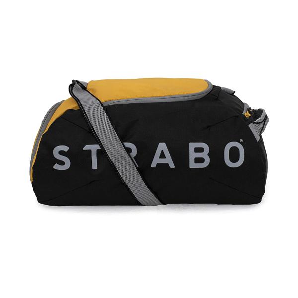 Strabo Unisex Black, Yellow Gym Shoulder Bag With Shoe Compartment